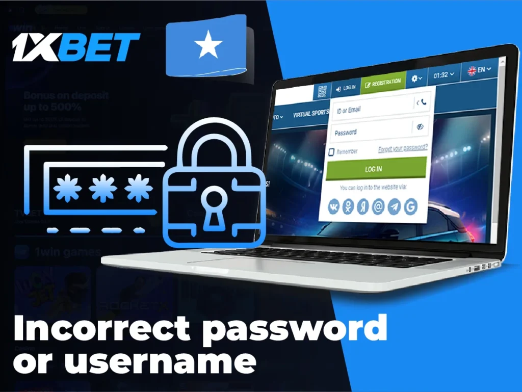 Incorrect password or username