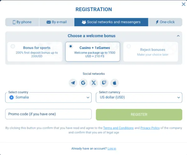 1xbet-registration-by-social
