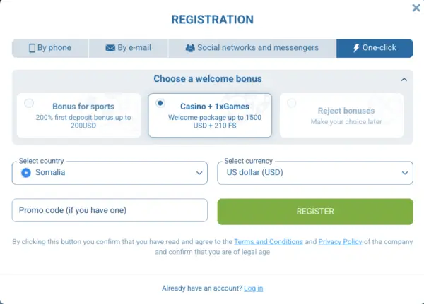 1xbet-one-click-registration