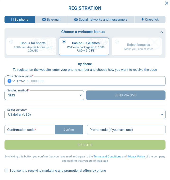 1xbet-registration-by-phone