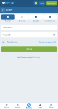 1xbet online login