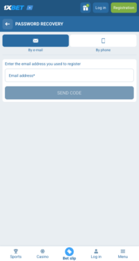 1xbet forgot password